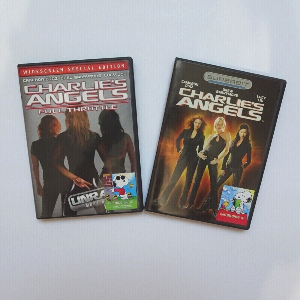 2 DVD Bundle CHARLIE'S ANGELS Full Throttle Cameron Diaz Drew Barrymore Lucy Liu